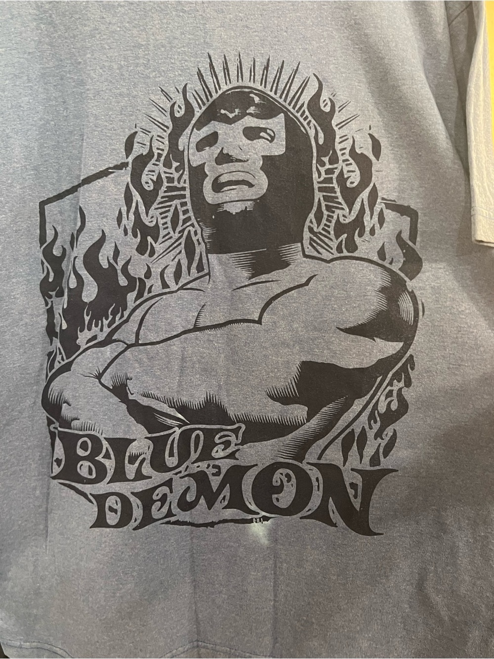 Graphic Short Sleeve “BLUE DEMON” Tee - Gray